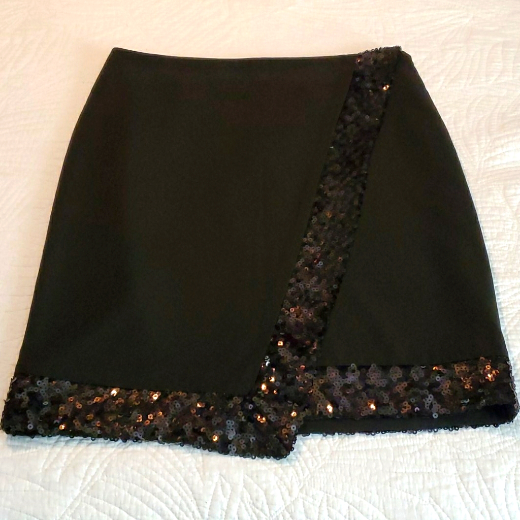 Black Skirt With Black Sequins